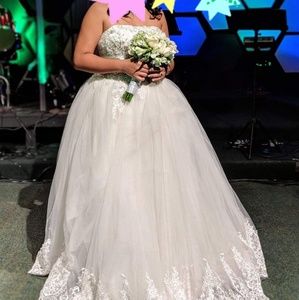 WEDDING GOWN W/ LONG VEIL